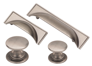 Windsor pewter cup handles and matching knobs collection